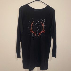 Black Victoria’s Secret Christmas Antler Sleepwear and Intimates Size Small